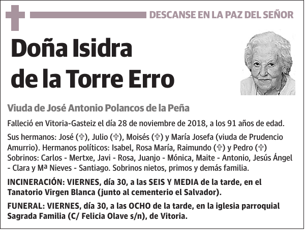 Isidra de la Torre Erro