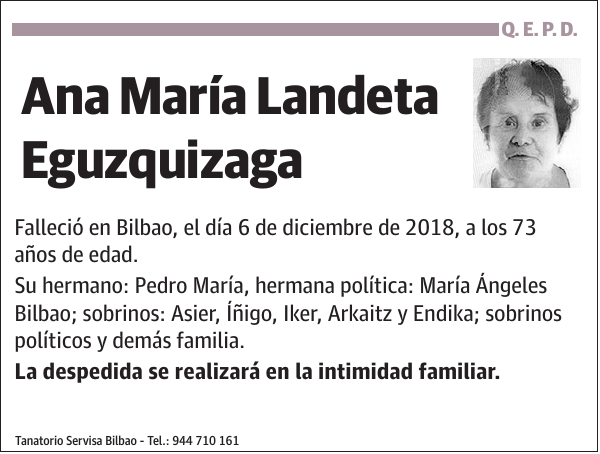 Ana María Landeta Eguzquizaga