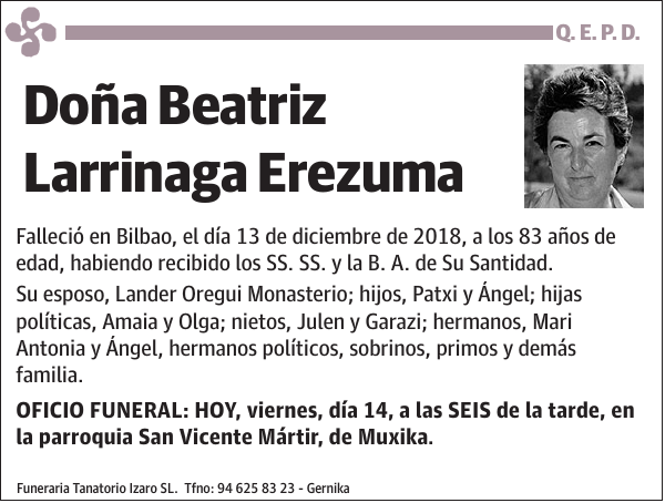 Beatriz Larrinaga Erezuma