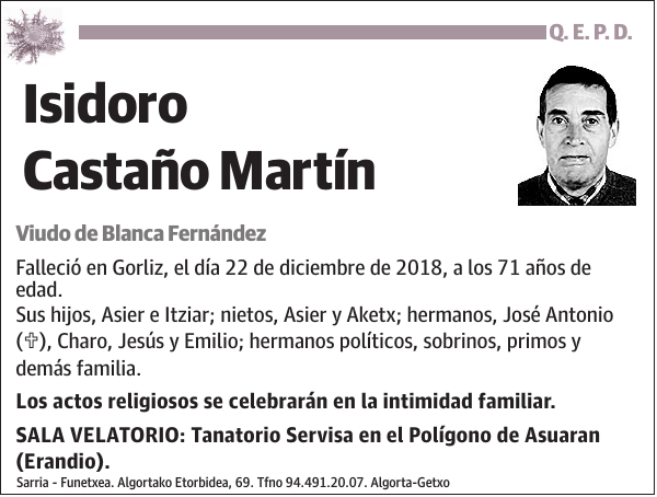 Isidoro Castaño Martín