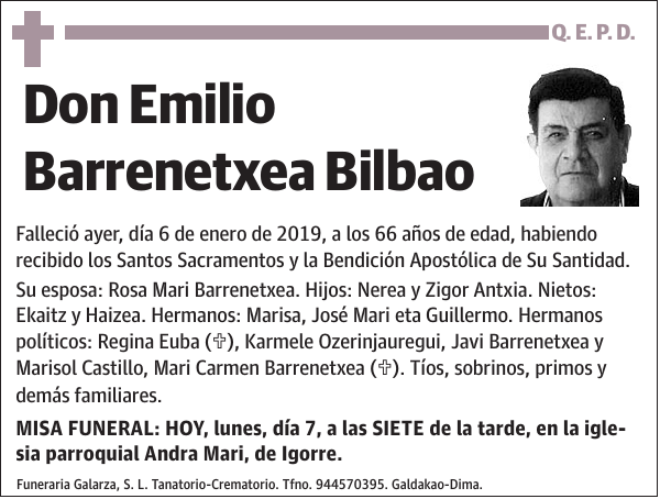 Emilio Barrenetxea Bilbao