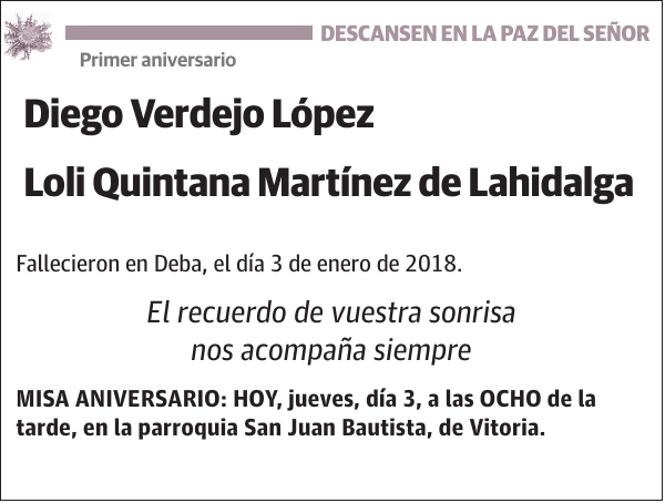 Diego Verdejo López y Loli Quintana Martínez de Lahidalga