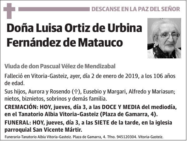 Luisa Ortiz de Urbina Fernández de Matauco