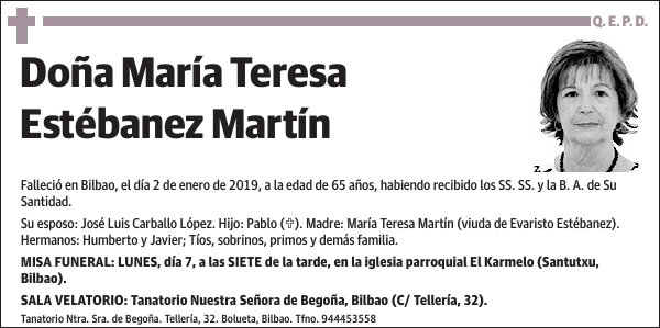 María Teresa Estébanez Martín