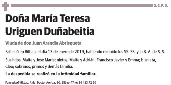 María Teresa Uriguen Duñabeitia