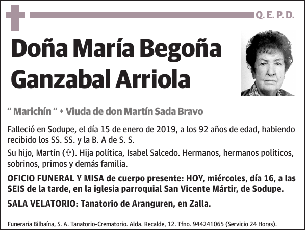 María Begoña Ganzabal Arriola