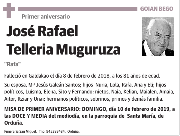 José Rafael Telleria Muguruza