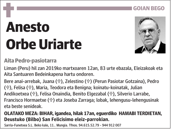 Anesto Orbe Uriarte