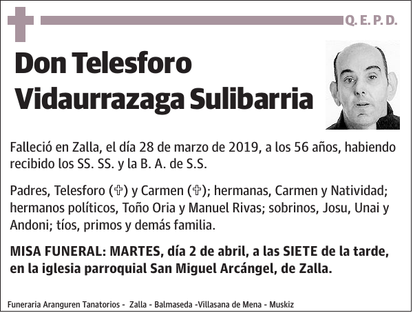 Telesforo Vidaurrazaga Sulibarria
