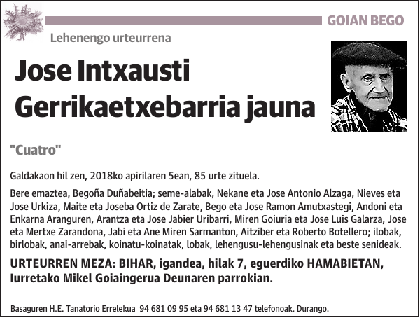 Jose Intxausti Gerrikaetxebarria