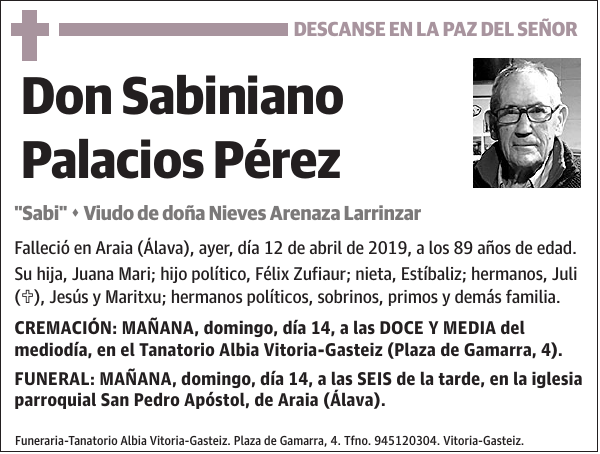 Sabiniano Palacios Pérez
