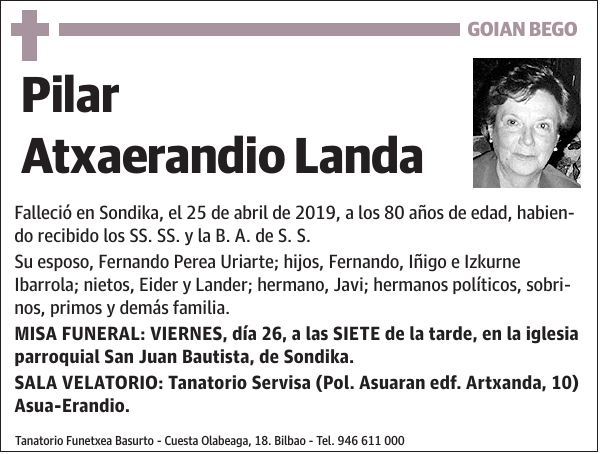 Pilar Atxaerandio Landa