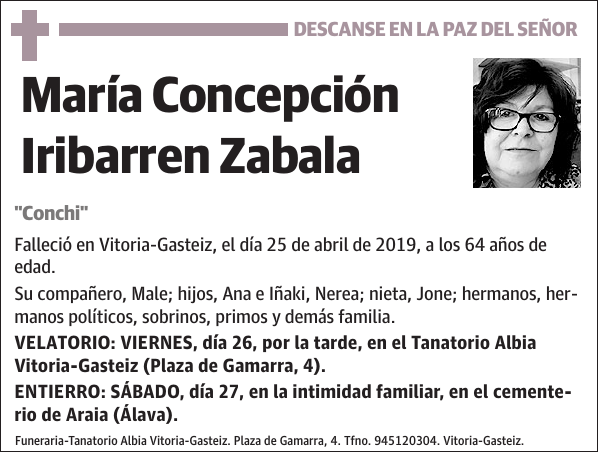 María Concepción Iribarren Zabala