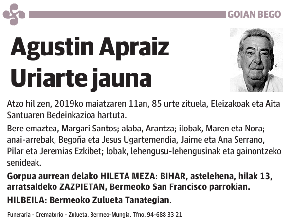 Agustin Apraiz Uriarte