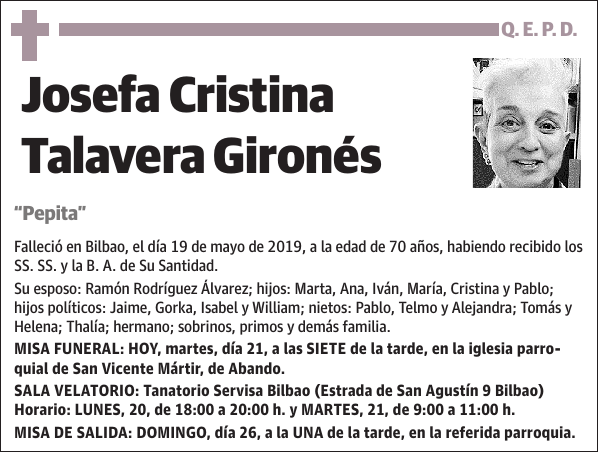 Josefa Cristina Talavera Gironés