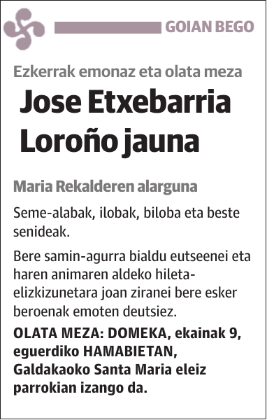 Jose Etxebarria Loroño