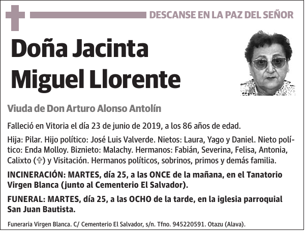 Jacinta Miguel Llorente