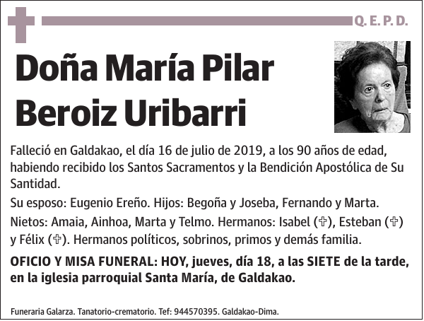 María Pilar Beroiz Uribarri