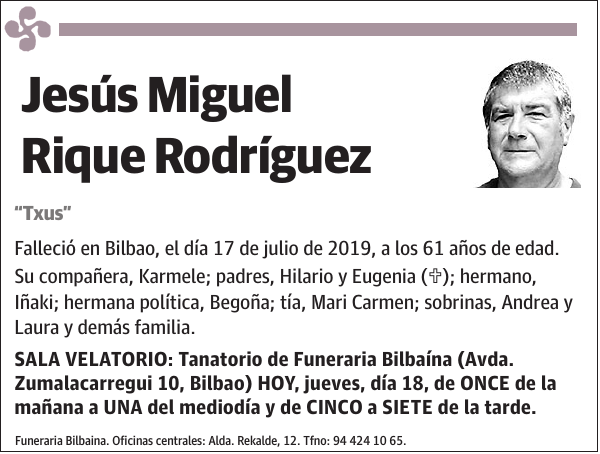 Jesús Miguel Rique Rodríguez Txus