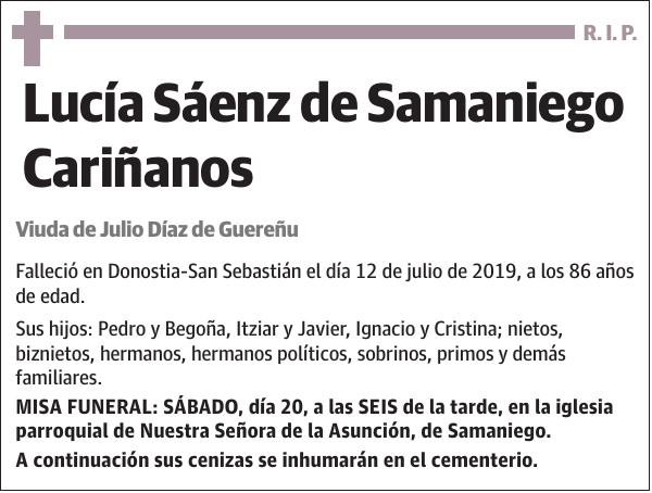 Lucía Sáenz de Samaniego Cariñanos
