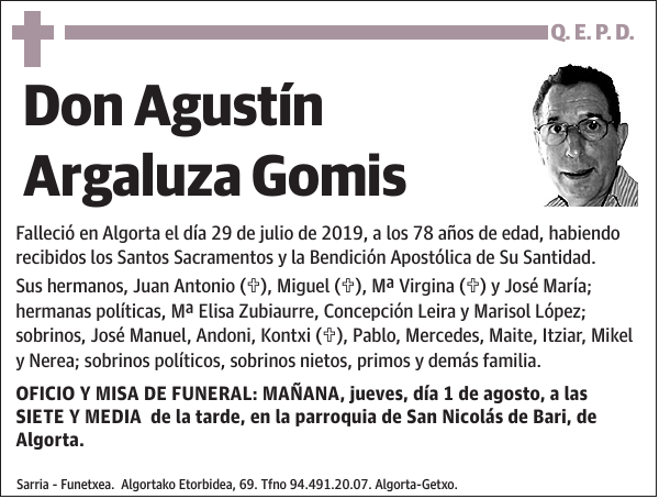 Agustín Argaluza Gomis