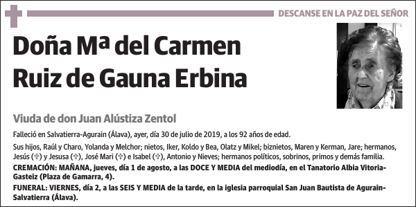 Mª del Carmen Ruiz de Gauna Erbina