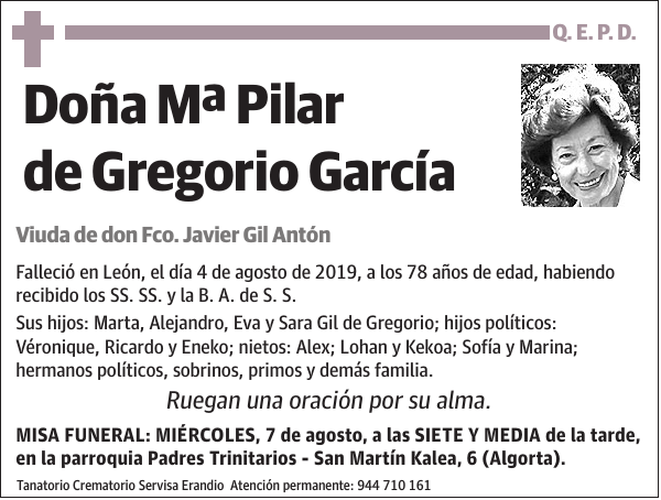 Mª Pilar de Gregorio García