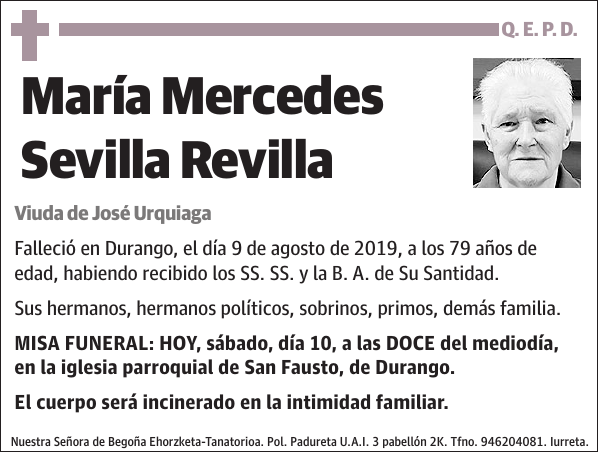 María Mercedes Sevilla Revilla