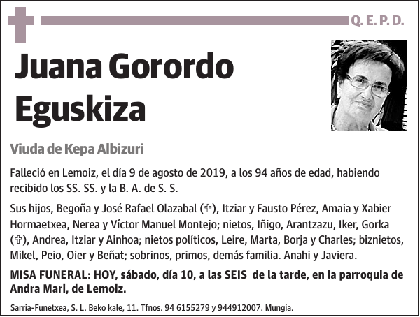Juana Gorordo Eguskiza