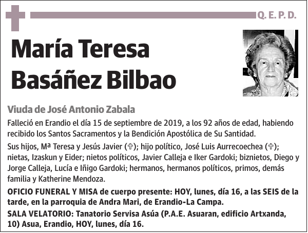 María Teresa Basáñez Bilbao
