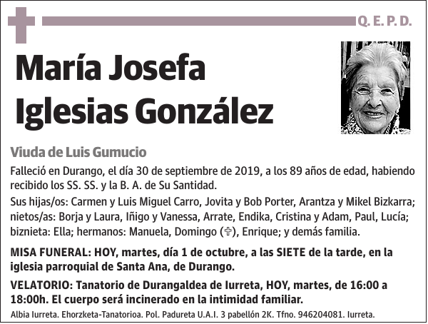 María Josefa Iglesias González