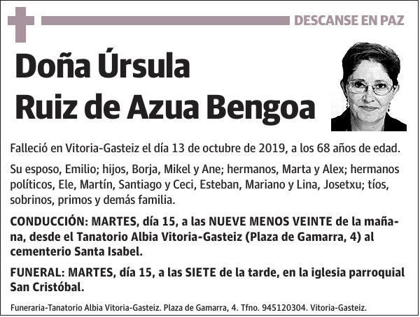 Úrsula Ruiz de Azua Bengoa