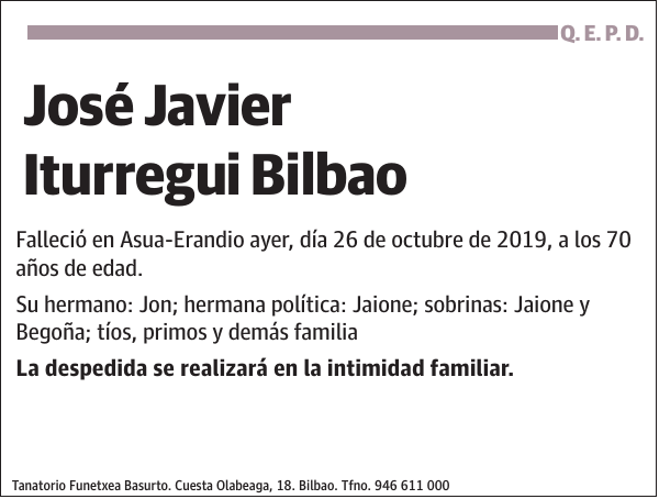 José Javier Iturregui Bilbao