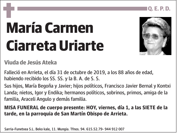 María Carmen Ciarreta Uriarte