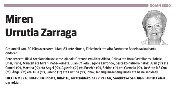 Miren Urrutia Zarraga