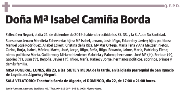 Mª Isabel Camiña Borda