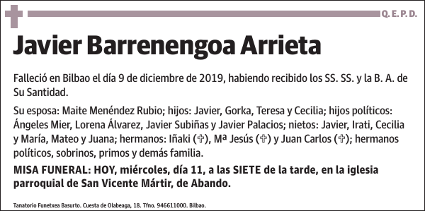 Javier Barrenengoa Arrieta