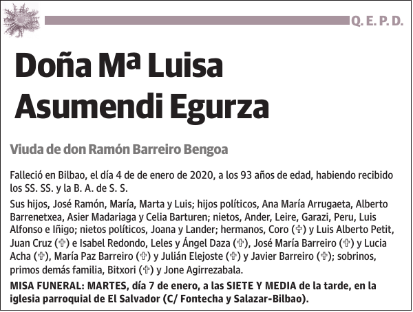 Mª Luisa Asumendi Egurza