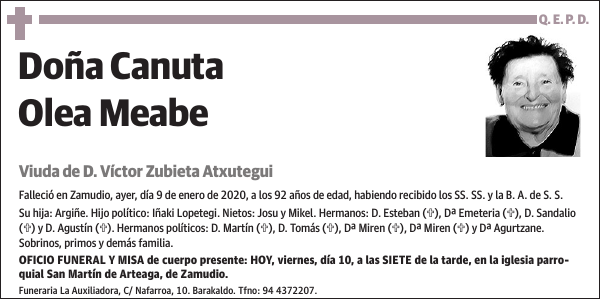 Canuta Olea Meabe