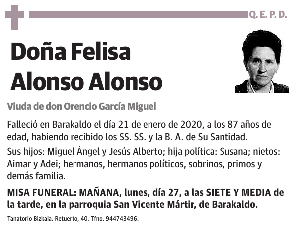 Felisa Alonso Alonso