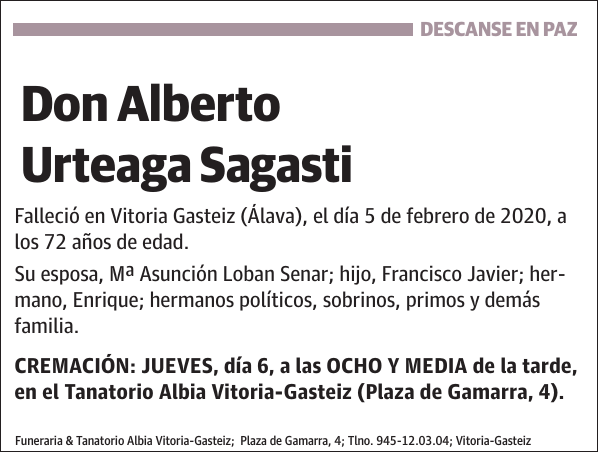 Alberto Urteaga Sagasti