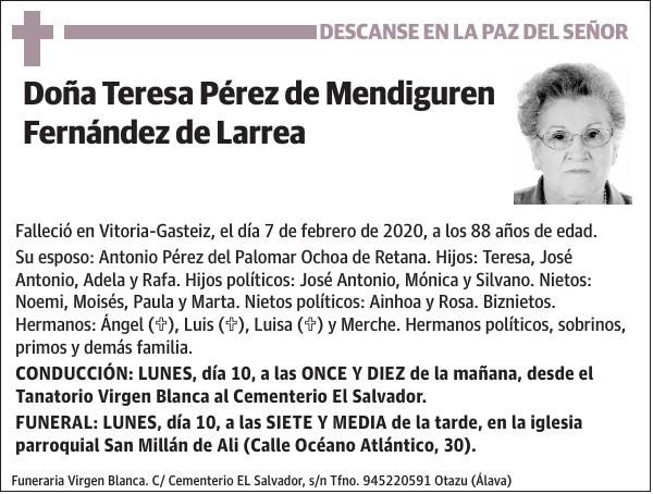 Teresa Pérez de Mendiguren Fernández de Larrea