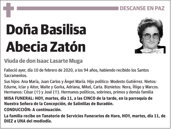 Basilisa Abecia Zatón