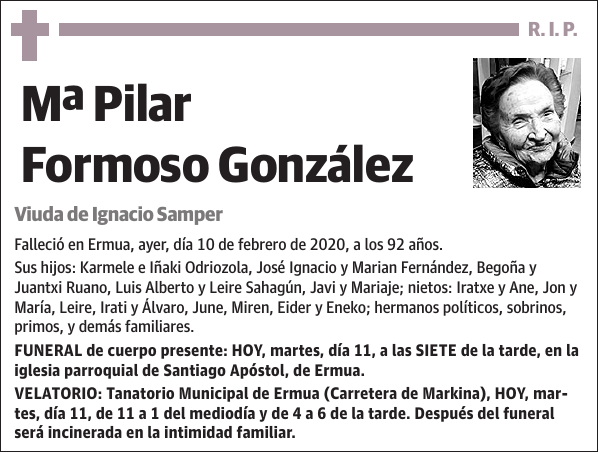 Mª Pilar Formoso González