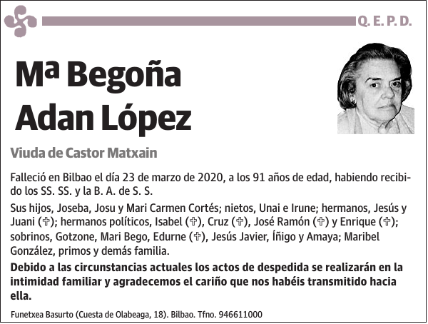 Mª Begoña Adan López