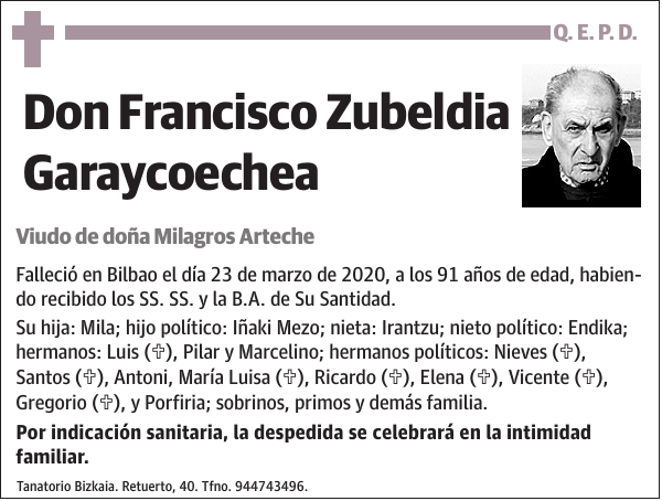 Francisco Zubeldia Garaycoechea