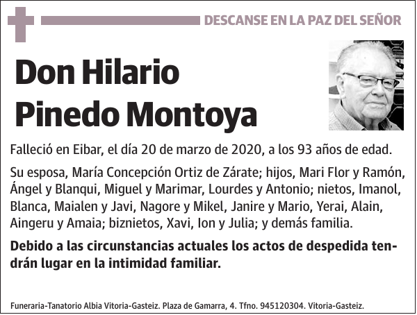 Hilario Pinedo Montoya