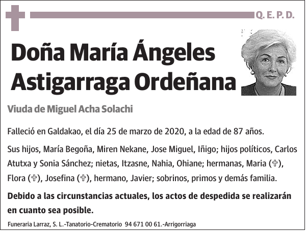 María Ángeles Astigarraga Ordeñana