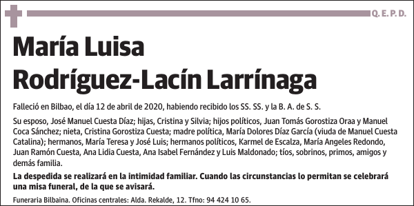 María Luisa Rodríguez-Lacín Larrínaga