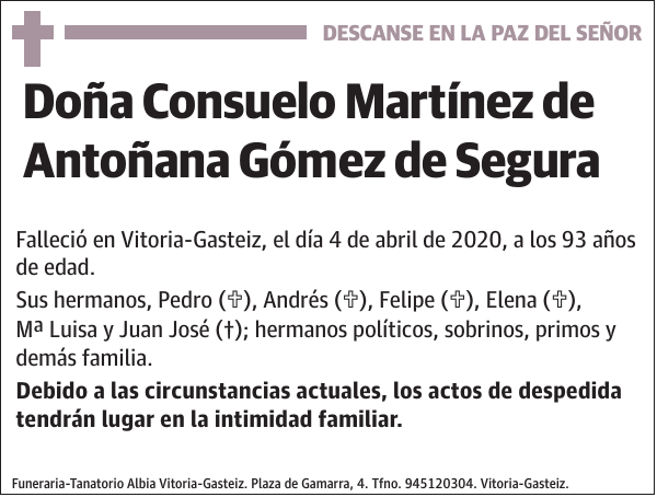 Consuelo Martínez de Antoñana Gómez de Segura